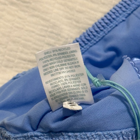 Light Blue Ribbed Swimsuit - Picture 7 of 9